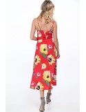 Rotes Sommerkleid mit Blumen für den Alltag MP60092 – Online-Shop – Boutique